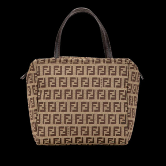 Beige Canvas Fendi Handbag