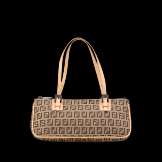 Beige Canvas Fendi Handbag
