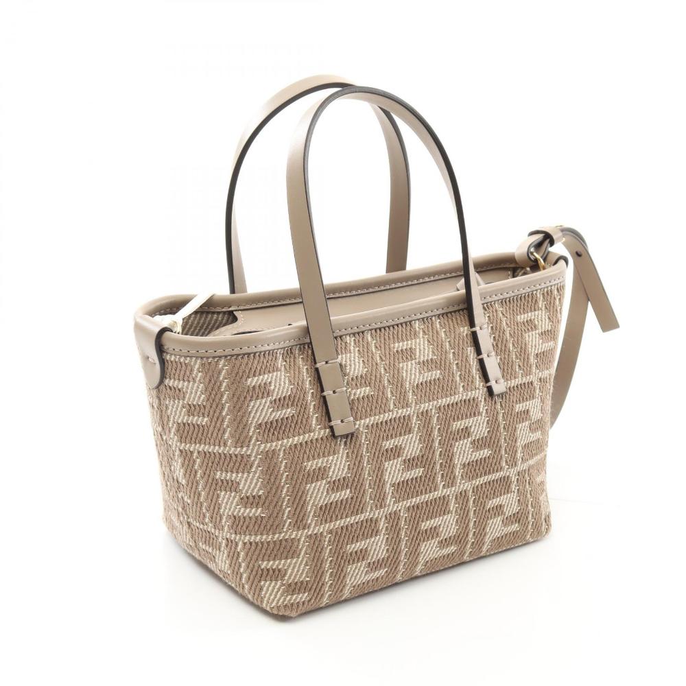 Beige Canvas Fendi Handbag