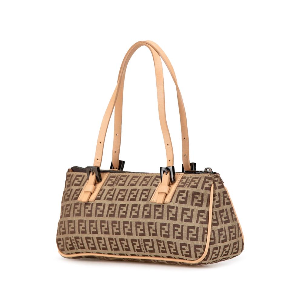 Beige Canvas Fendi Handbag