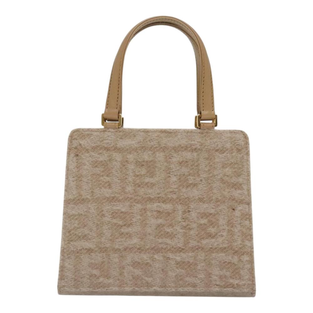 Beige Canvas Fendi Handbag