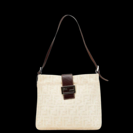 Beige Canvas Fendi Mamma Bag
