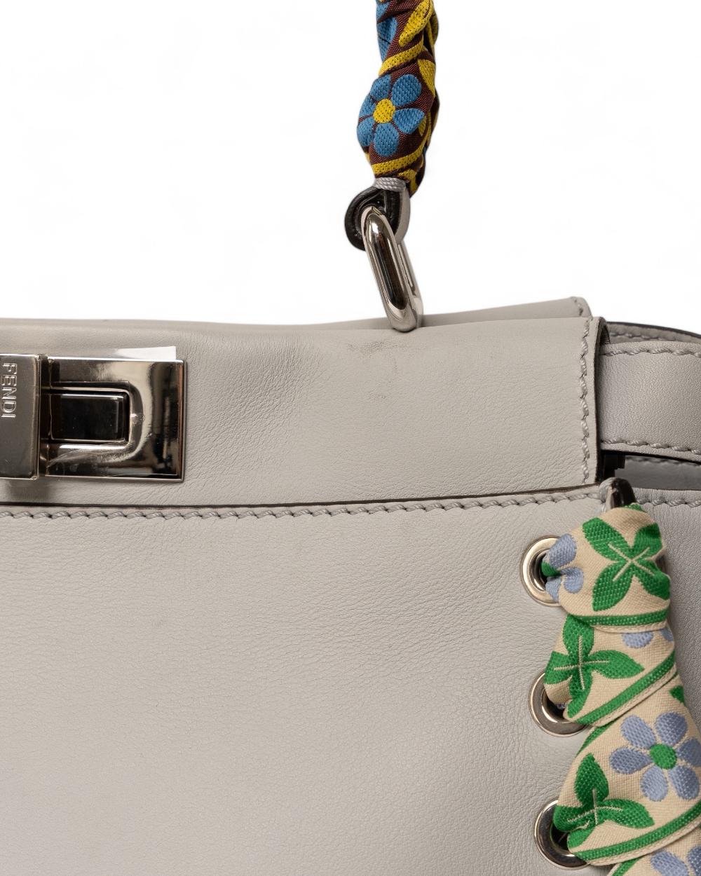 Beige Canvas Fendi Peekaboo