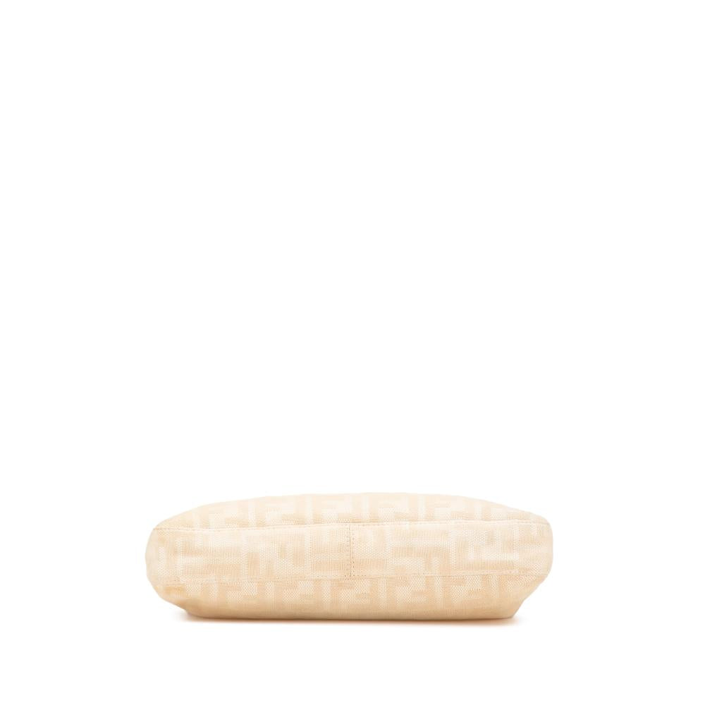 Beige Canvas Fendi Shoulder Bag