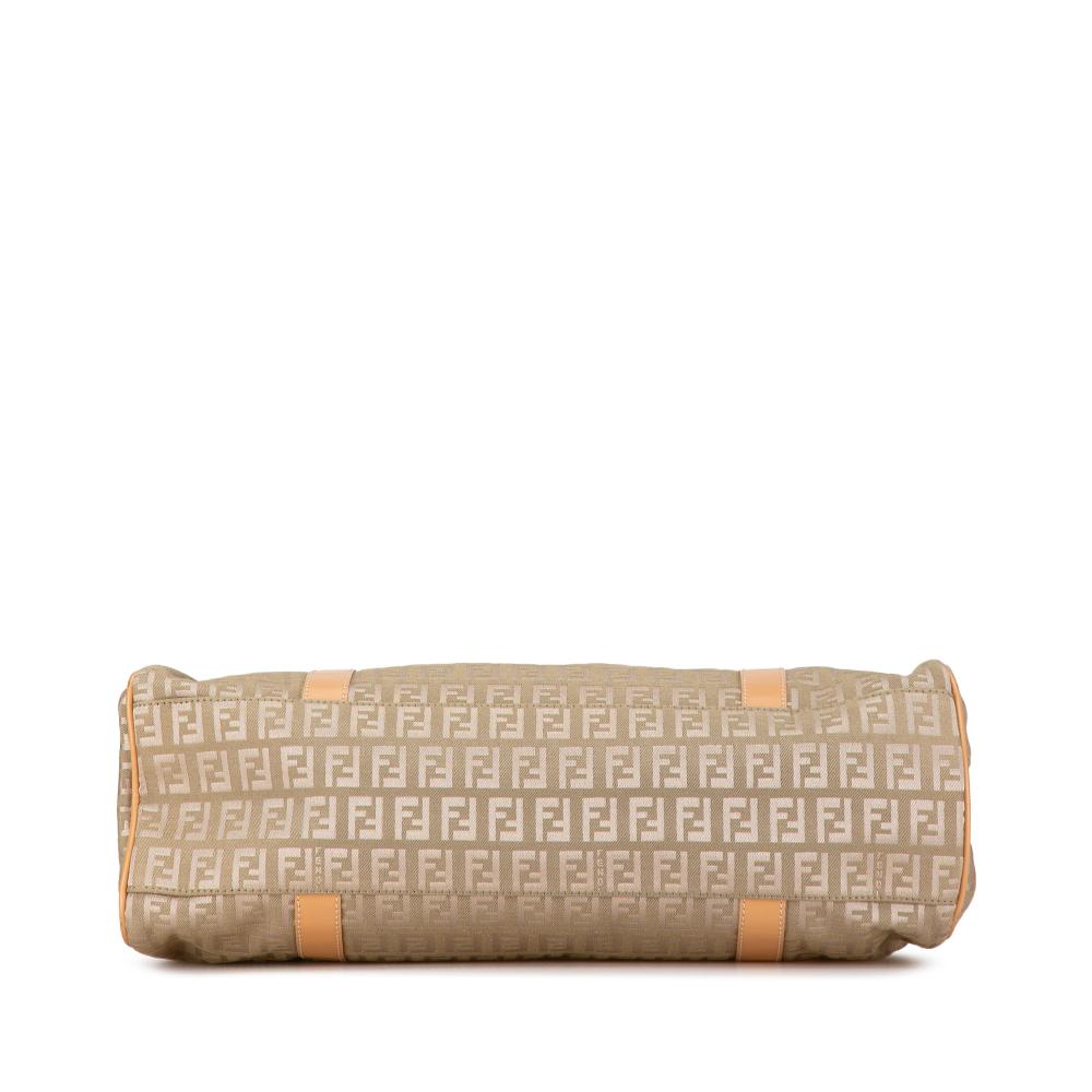 Beige Canvas Fendi Shoulder Bag