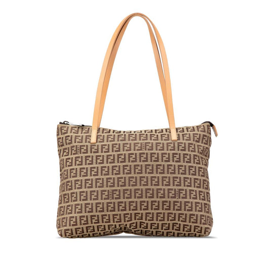 Beige Canvas Fendi Tote