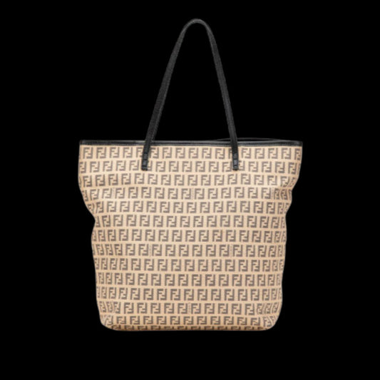 Beige Canvas Fendi Tote