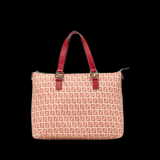 Beige Canvas Fendi Tote