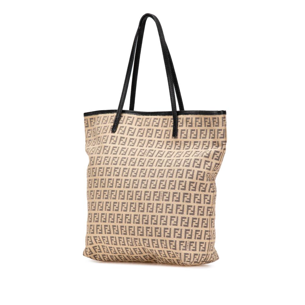 Beige Canvas Fendi Tote