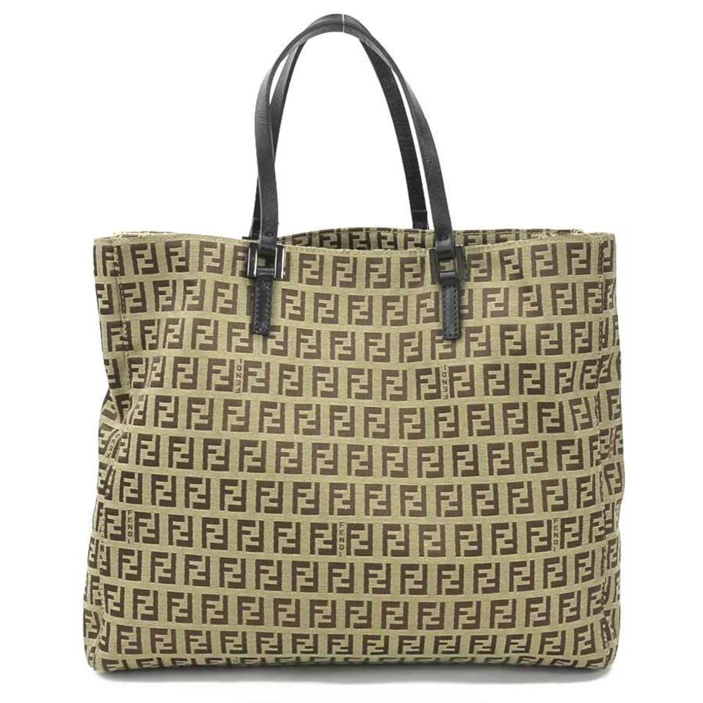 Beige Canvas Fendi Tote