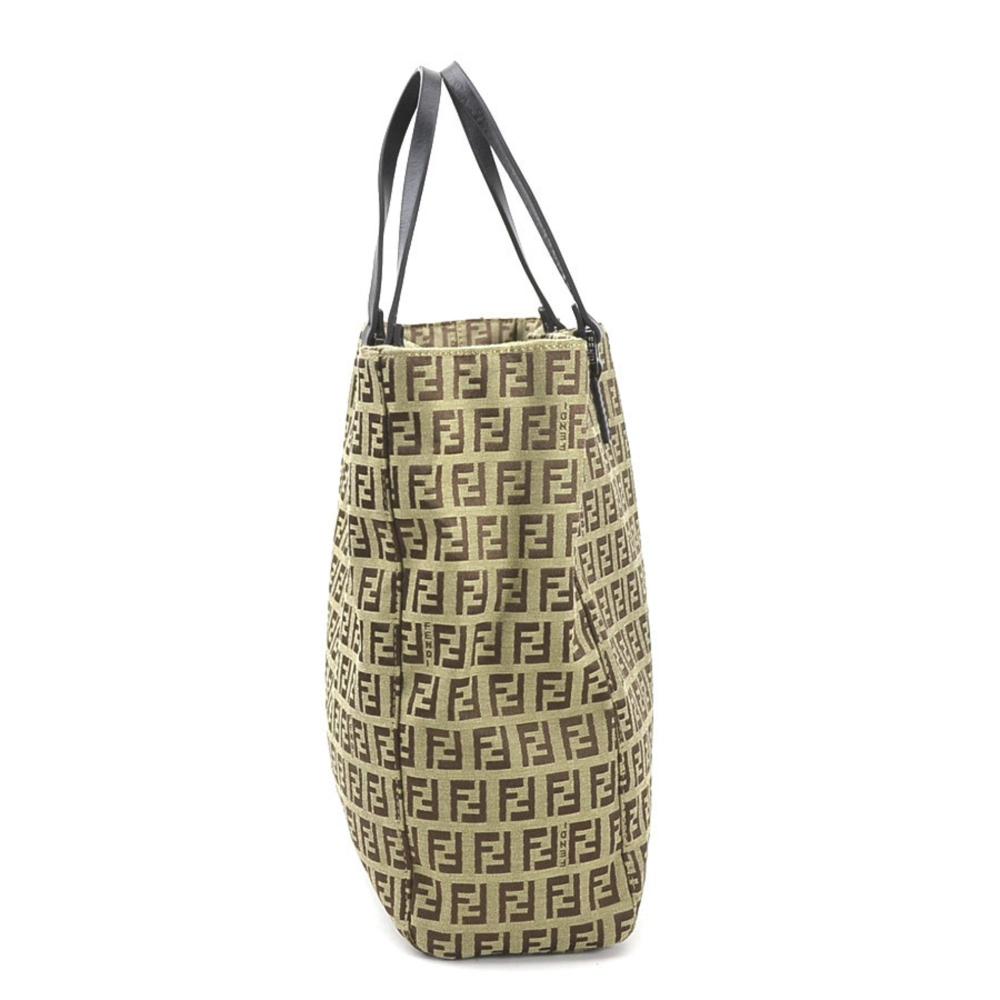 Beige Canvas Fendi Tote