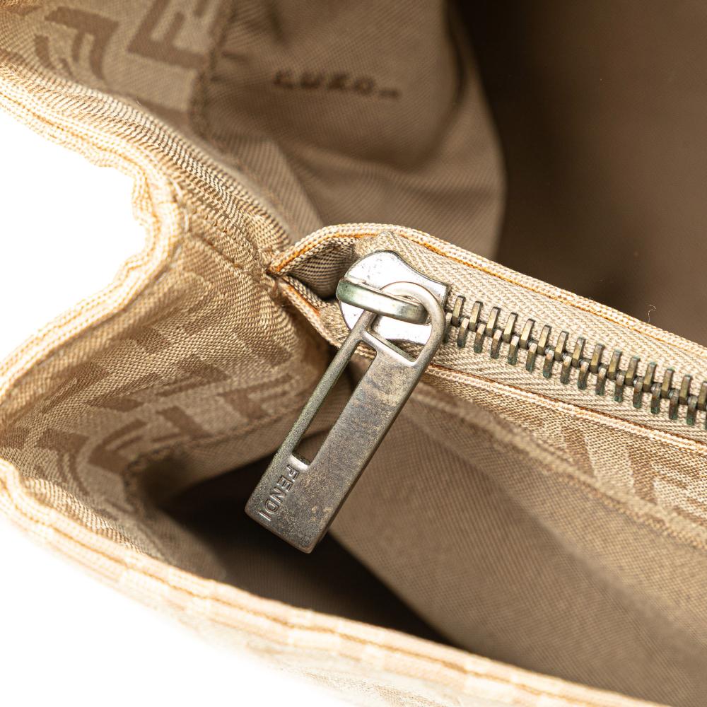 Beige Canvas Fendi Tote