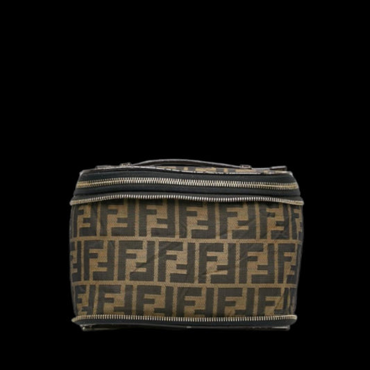 Beige Canvas Fendi Vanity Bag