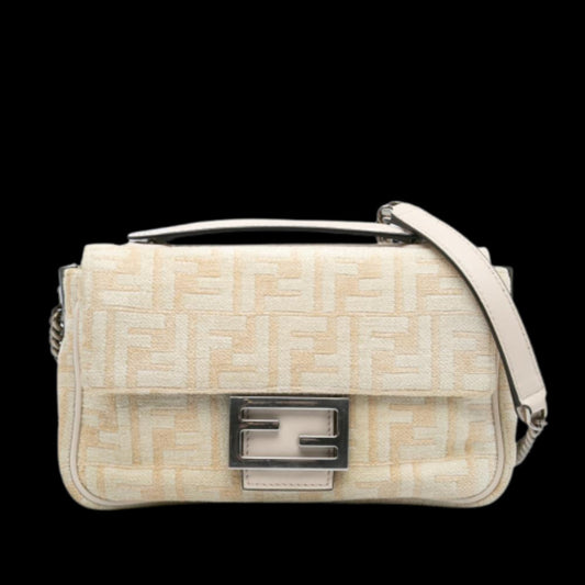 Beige Cotton Fendi Baguette