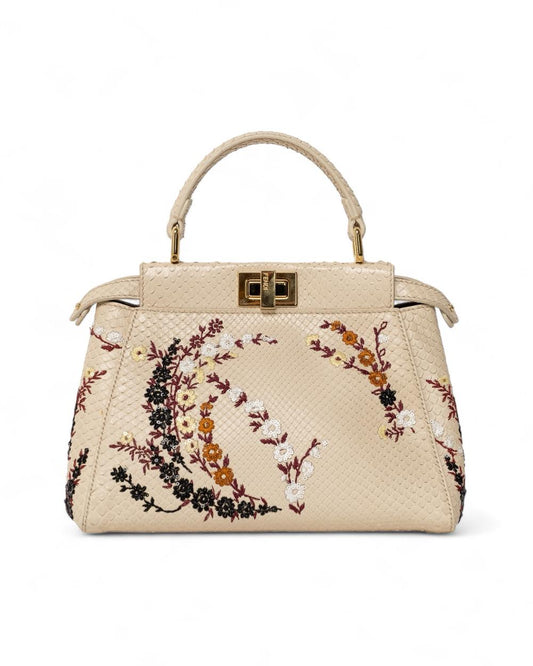 Beige Fabric Fendi Peekaboo