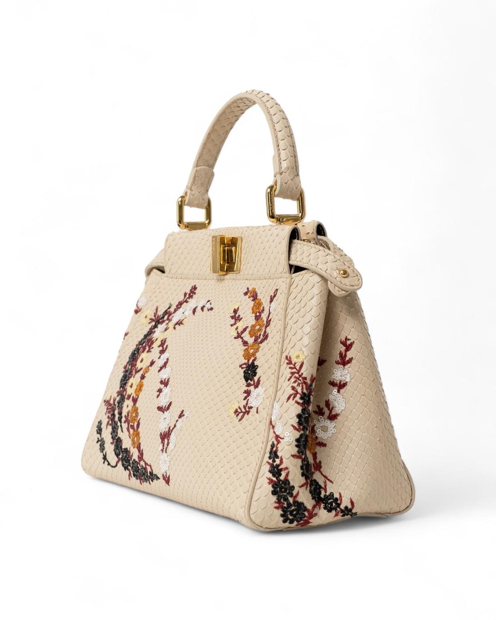 Beige Fabric Fendi Peekaboo