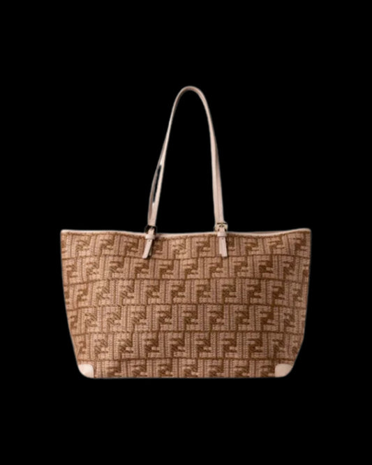 Beige Fabric Fendi Tote