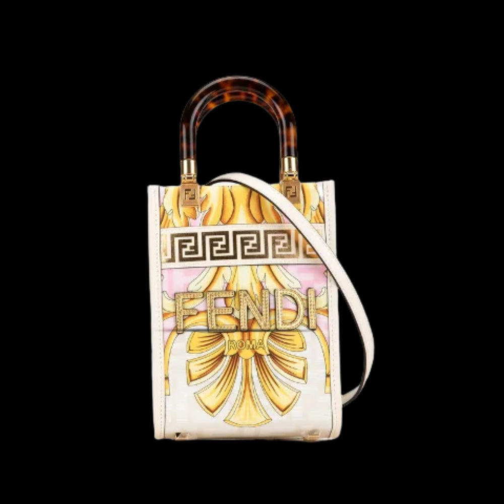 Beige Leather Fendi Handbag