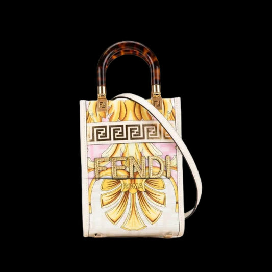 Beige Leather Fendi Handbag