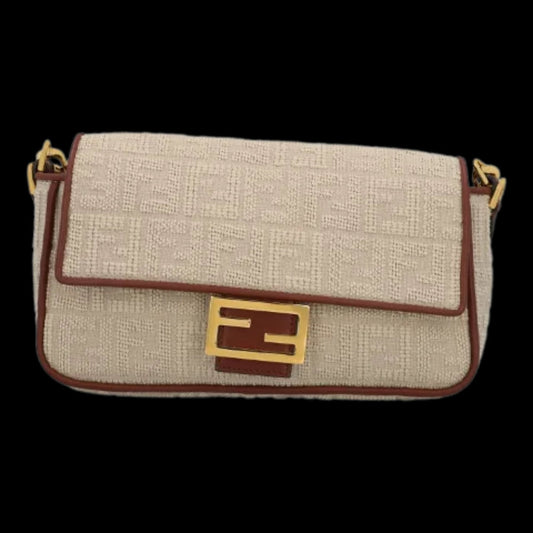 Beige Leather Fendi Baguette
