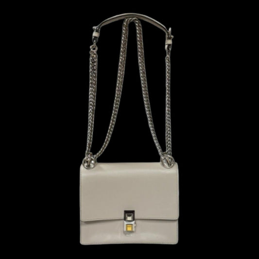 Beige Leather Fendi Shoulder Bag