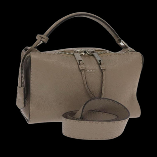 Beige Leather Fendi Handbag