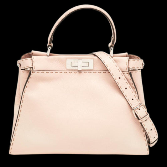 Beige Leather Fendi Peekaboo