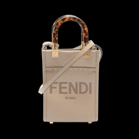Beige Leather Fendi Handbag