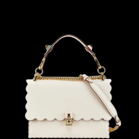 Beige Leather Fendi Handbag