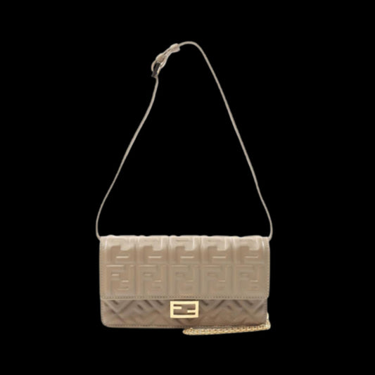Beige Leather Fendi Baguette