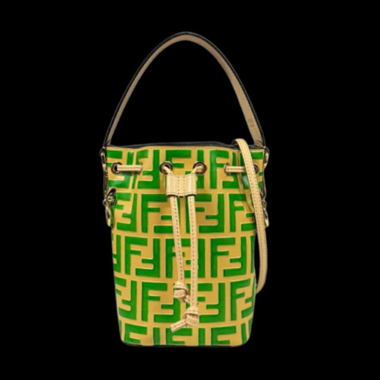 Beige Leather Fendi Shoulder Bag
