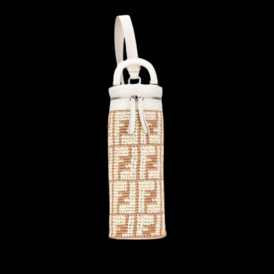 Beige Leather Fendi Shoulder Bag