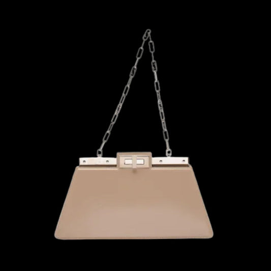 Beige Leather Fendi Peekaboo