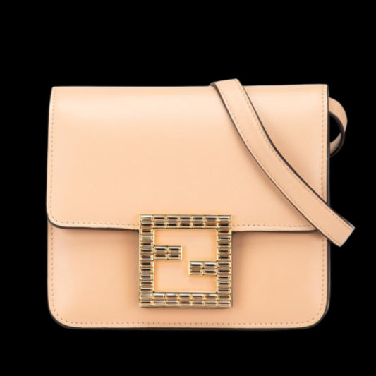 Beige Leather Fendi Crossbody Bag
