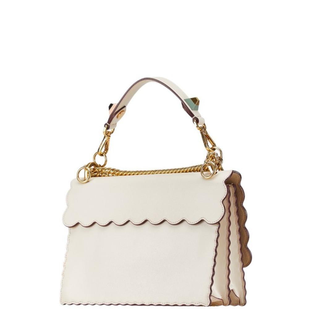Beige Leather Fendi Handbag