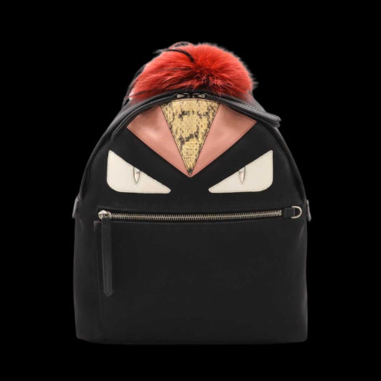 Black Canvas Fendi Backpack
