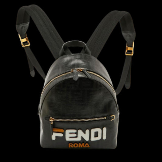 Black Canvas Fendi Backpack