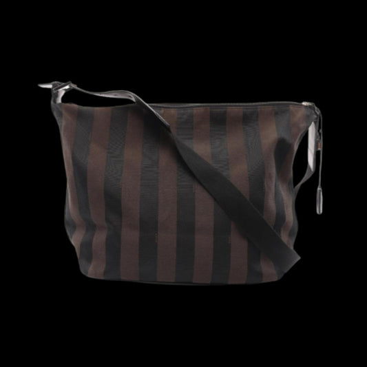 Black Canvas Fendi Crossbody Bag