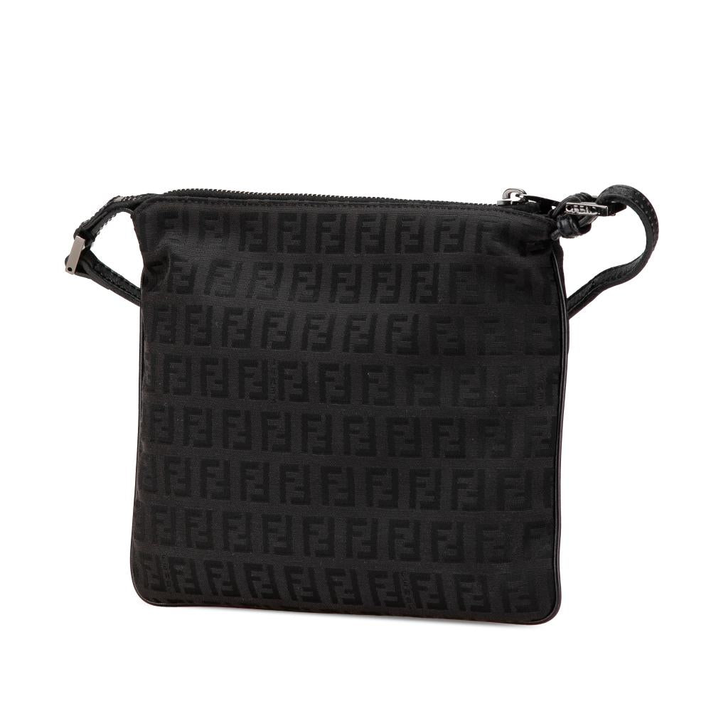 Black Canvas Fendi Crossbody Bag