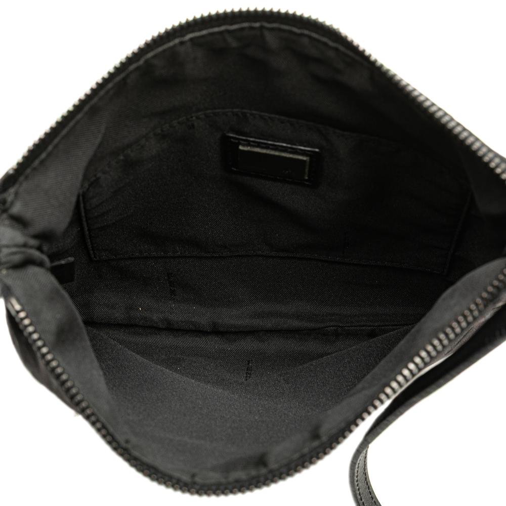 Black Canvas Fendi Crossbody Bag