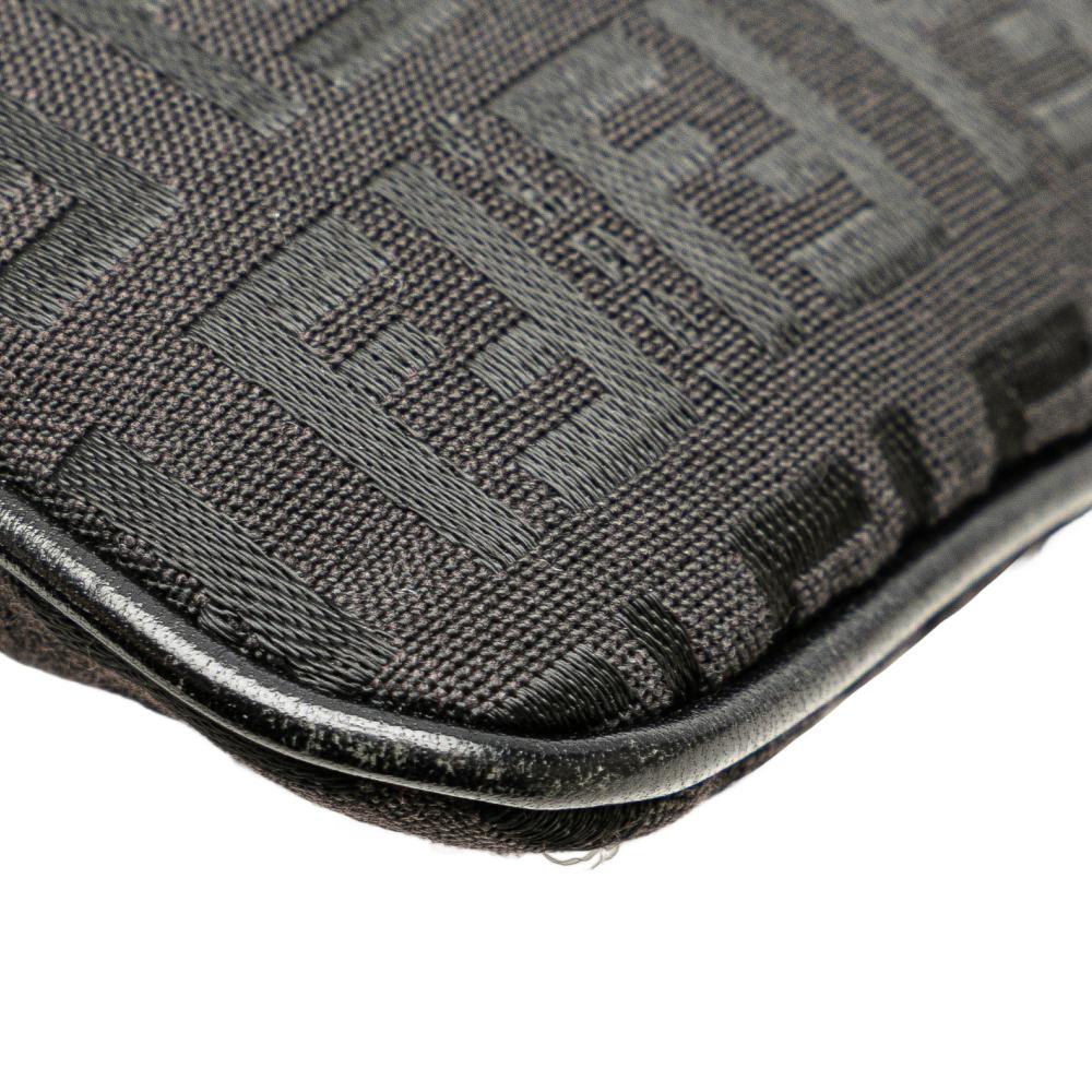 Black Canvas Fendi Crossbody Bag