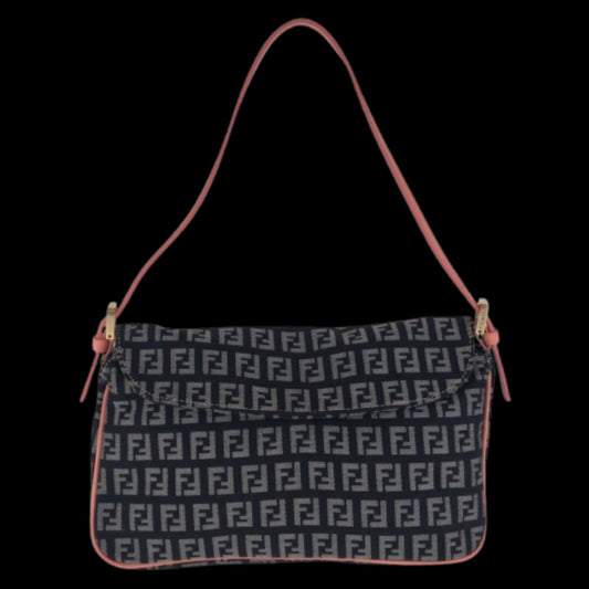 Black Canvas Fendi Shoulder Bag
