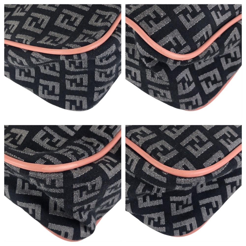Black Canvas Fendi Shoulder Bag