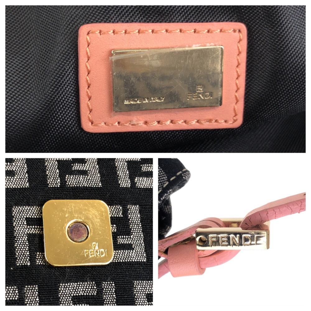 Black Canvas Fendi Shoulder Bag