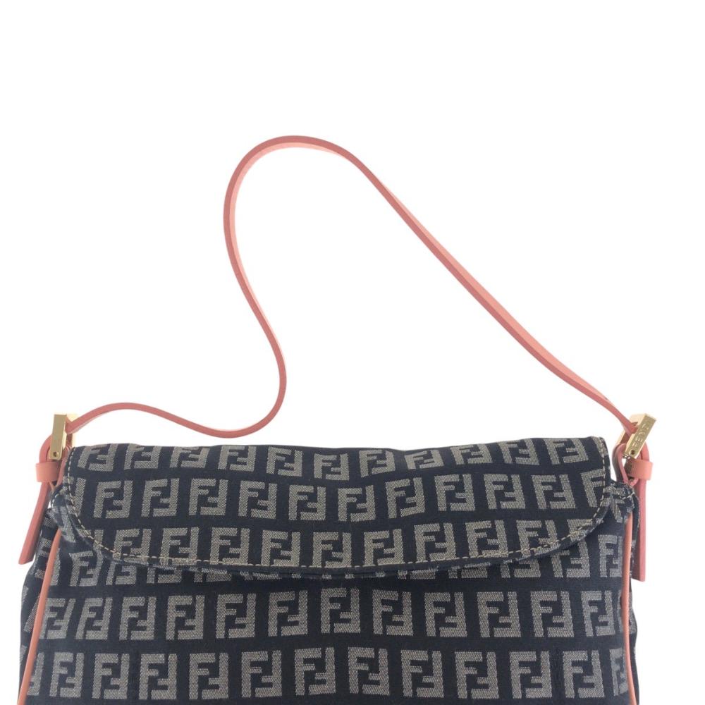 Black Canvas Fendi Shoulder Bag