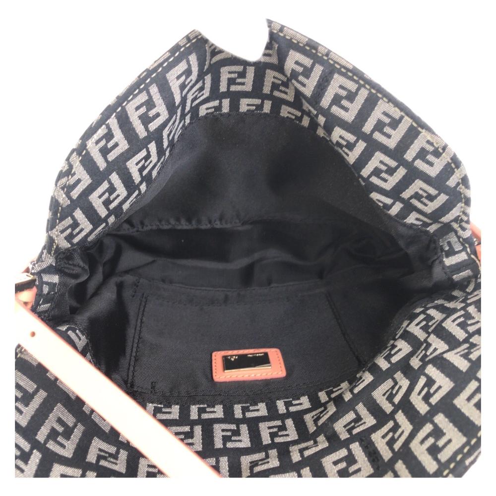 Black Canvas Fendi Shoulder Bag