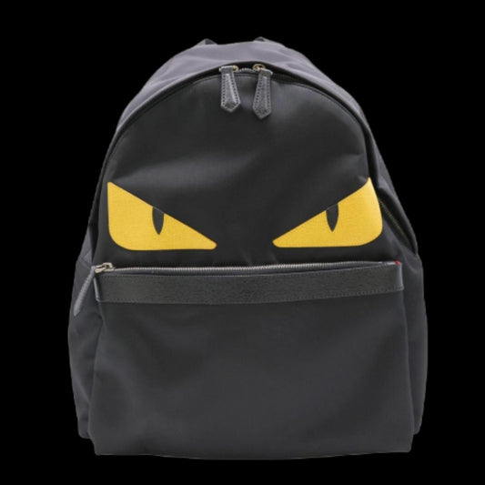 Black Fabric Fendi Backpack