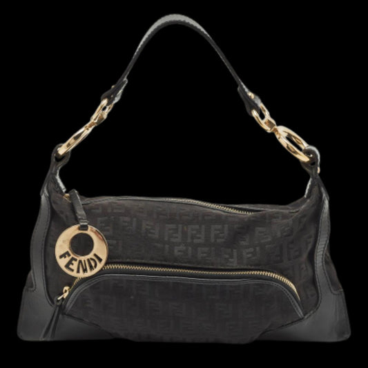 Black Fabric Fendi Shoulder Bag