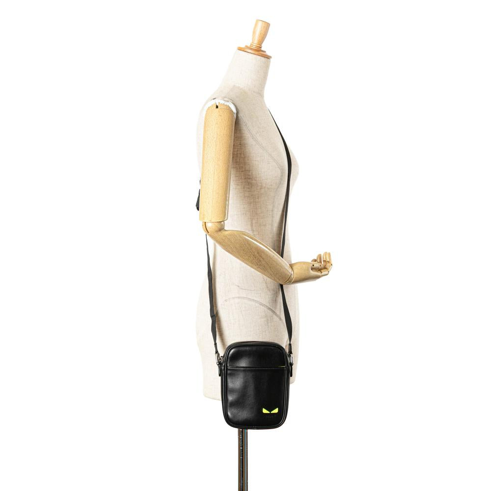 Black Leather Fendi Crossbody Bag