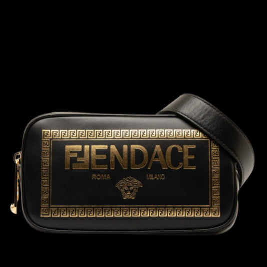 Black Leather Fendi Crossbody Bag
